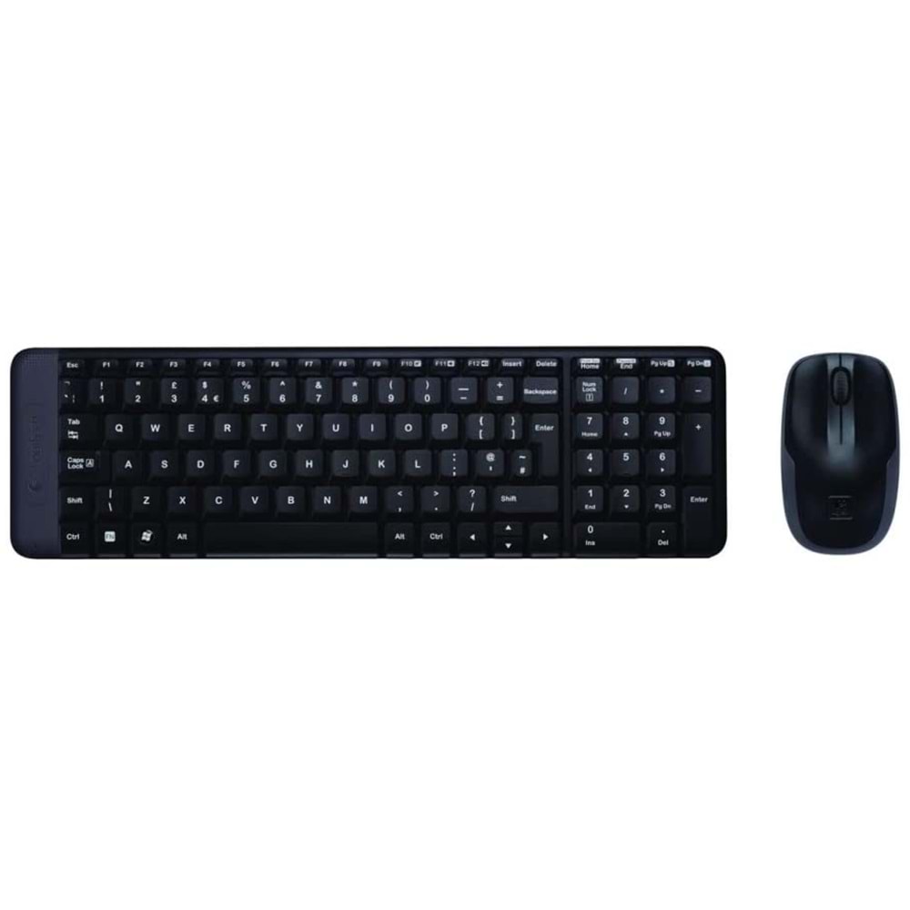 Logitech MK220 Kablosuz Siyah Klavye+Mouse Set