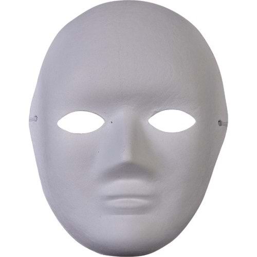 Ultra Yüz Maskesi Karton Büyük Beyaz (Boyanabilir)