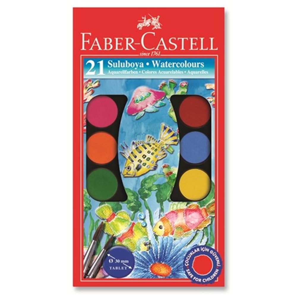 Faber-Castell Sulu Boya, 21 Renk Büyük Boy