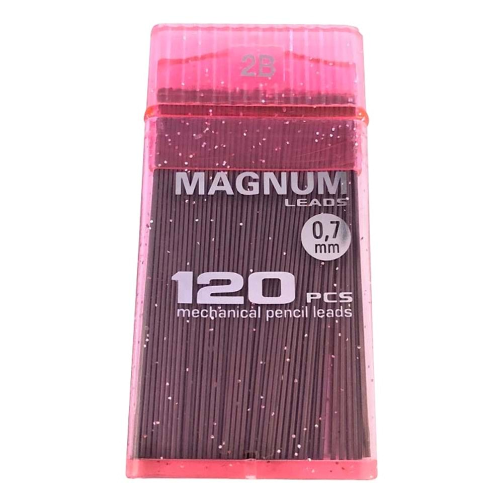 Magnum 0.7 Kalem Ucu 120'li 60 mm. 2B Şeffaf Simli Pembe No:11