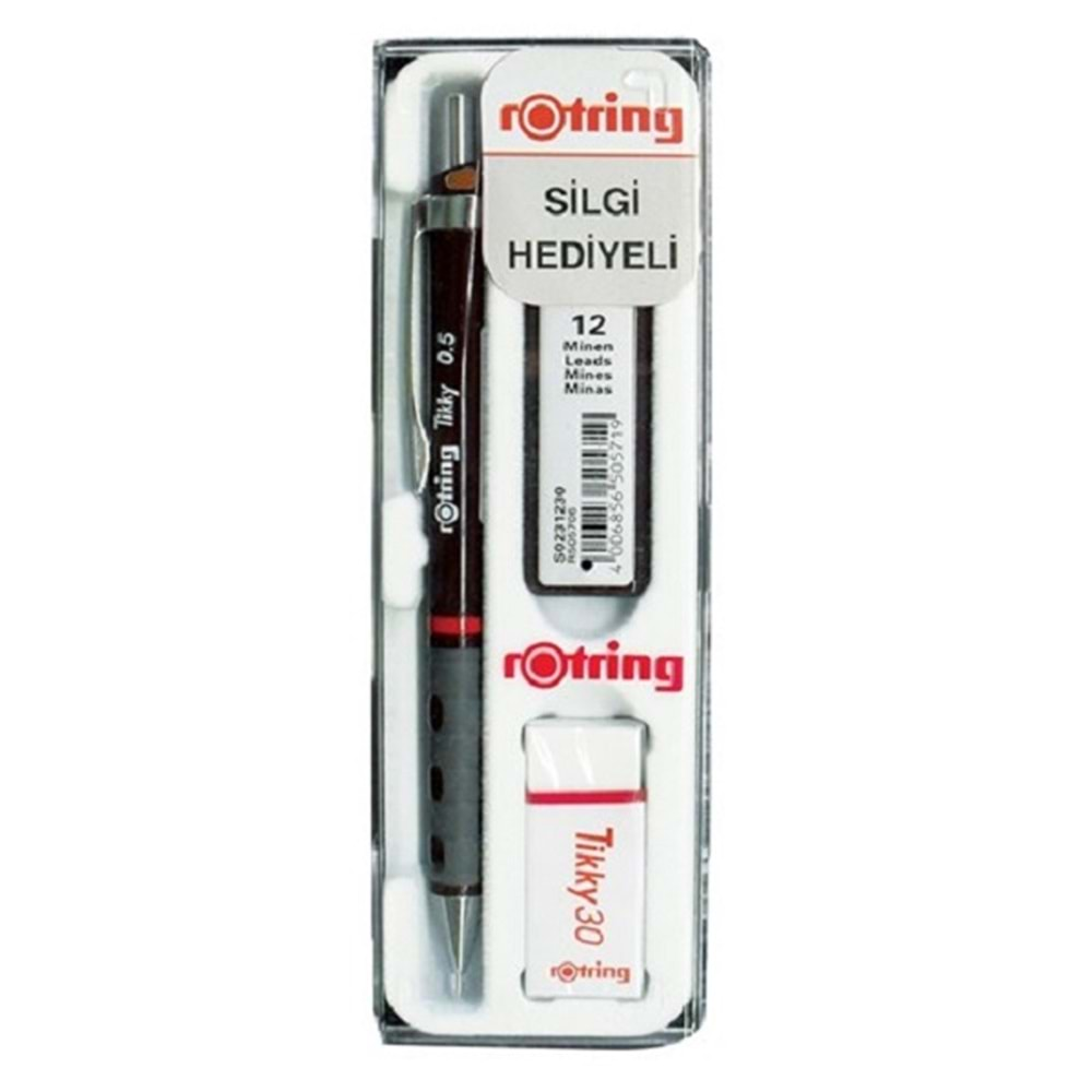 Rotring Tikky Mekanik Kurşun Kalem Okul Seti 0.5 Bordo