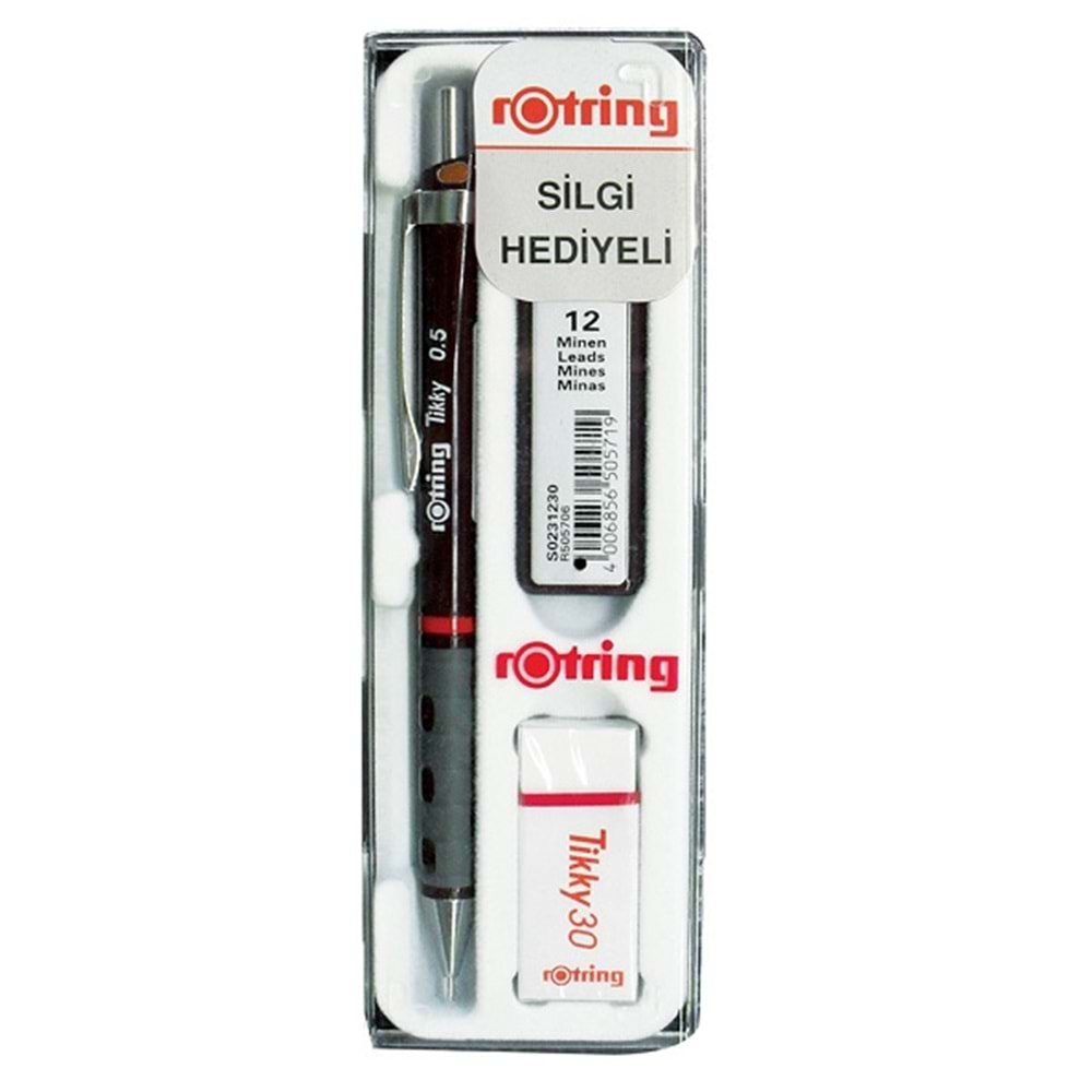 Rotring Tikky Mekanik Kurşun Kalem Okul Seti 0.7 Bordo