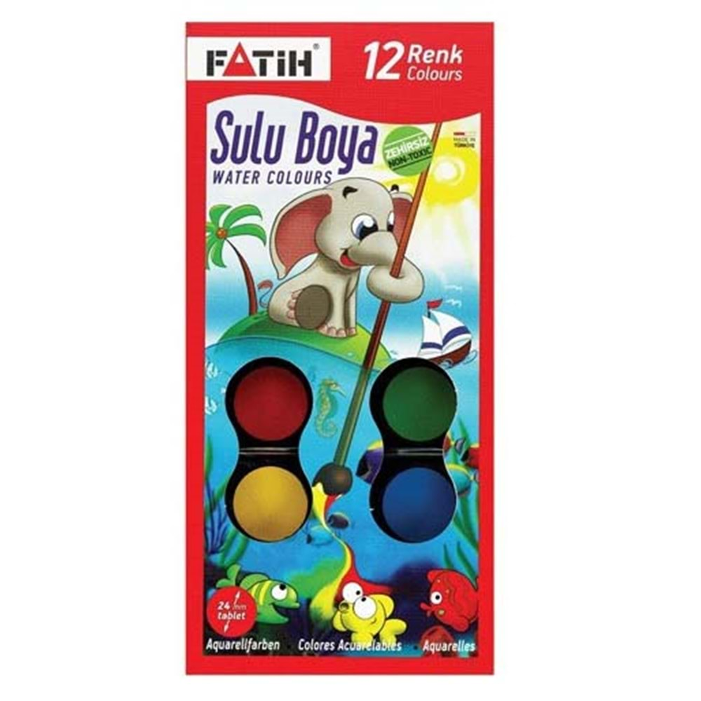 Fatih Sulu Boya 12 Renk S-12 Big Size