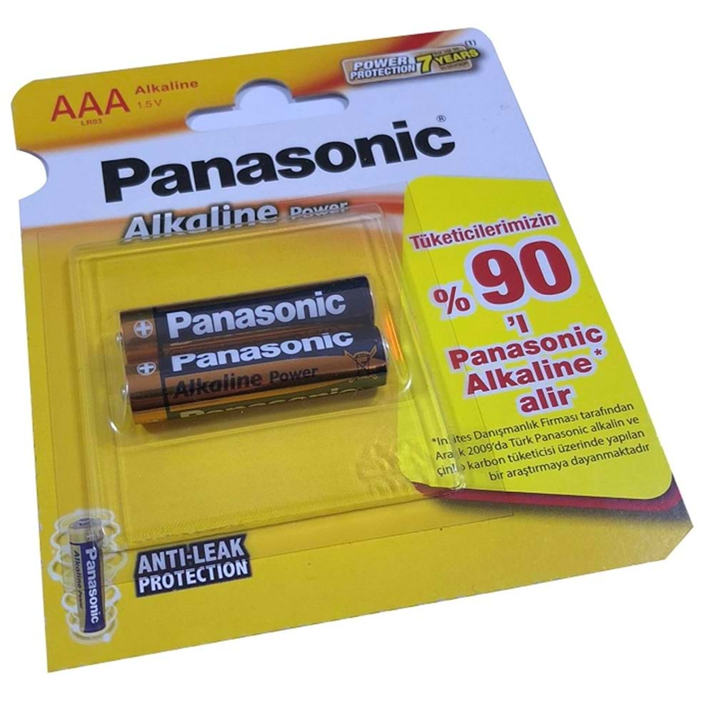 Panasonic Alkaline Power AAA LR03 İnce Pil 2 Adet