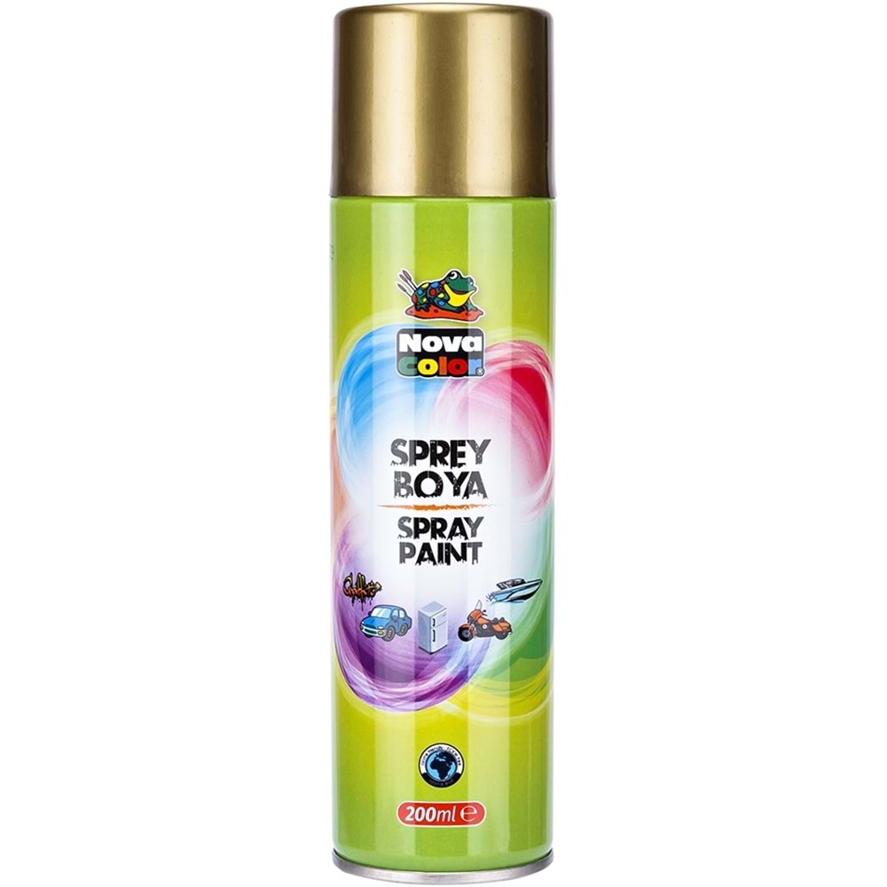 Nova Color Sprey Boya Tam Dolum 200 ml. Altın