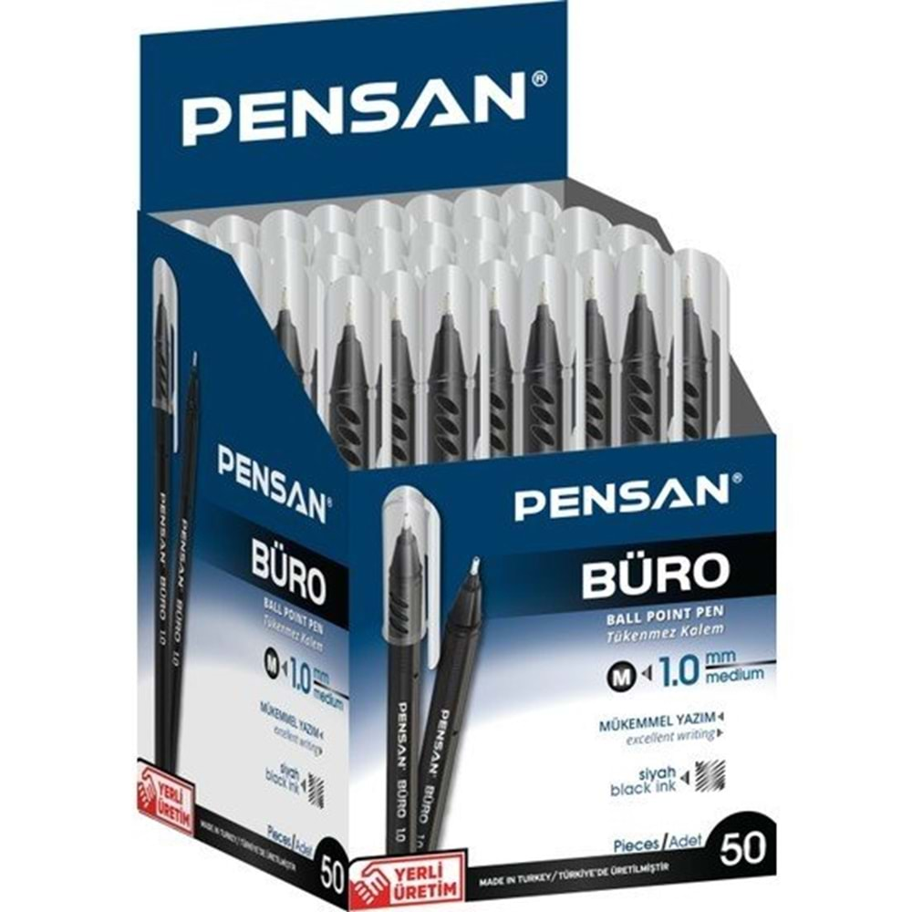 Pensan Büro Tükenmez Kalem 1 mm. 50 li Kutu Siyah 2270