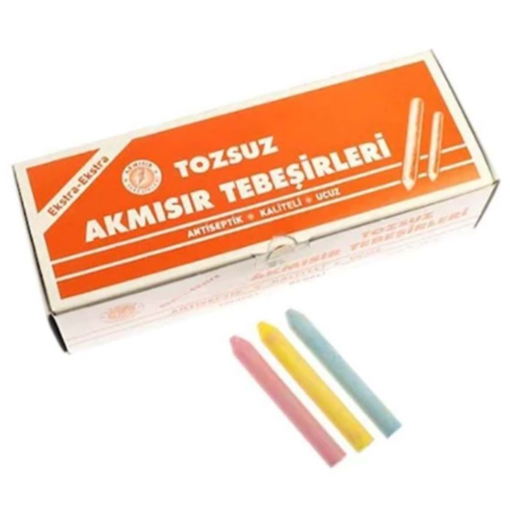 Akmısır Tozsuz Renkli Tebeşir 100 lü Kutu