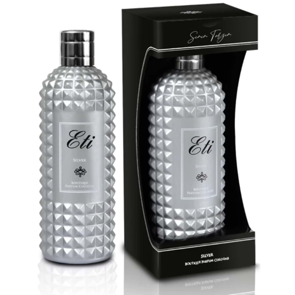 Eti Butik Kolonya Silver Cam Şişe 300 ml.