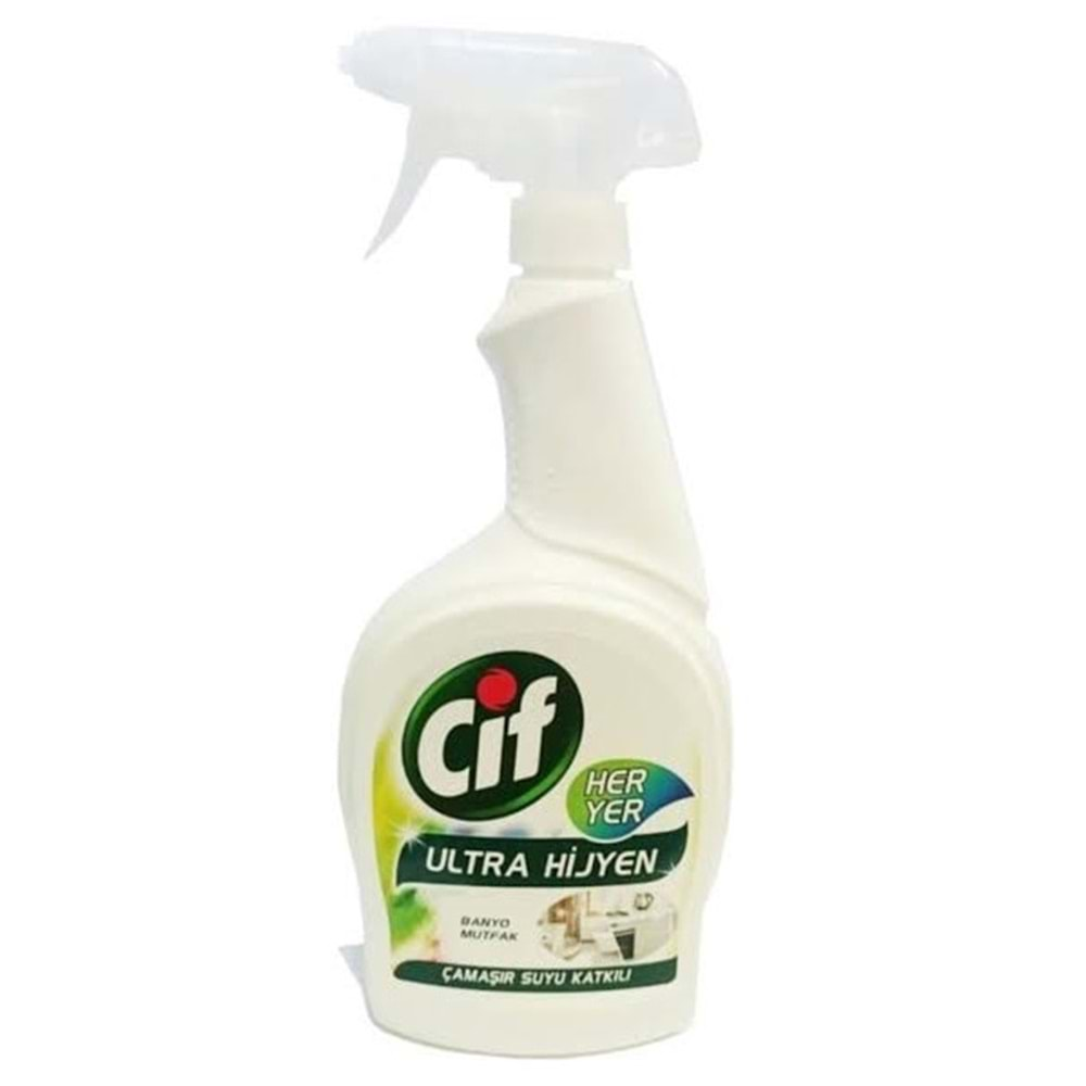 Cif Her Yer Ultra Hijyen Çamaşır Suyu Katkılı Sprey 750 ml.