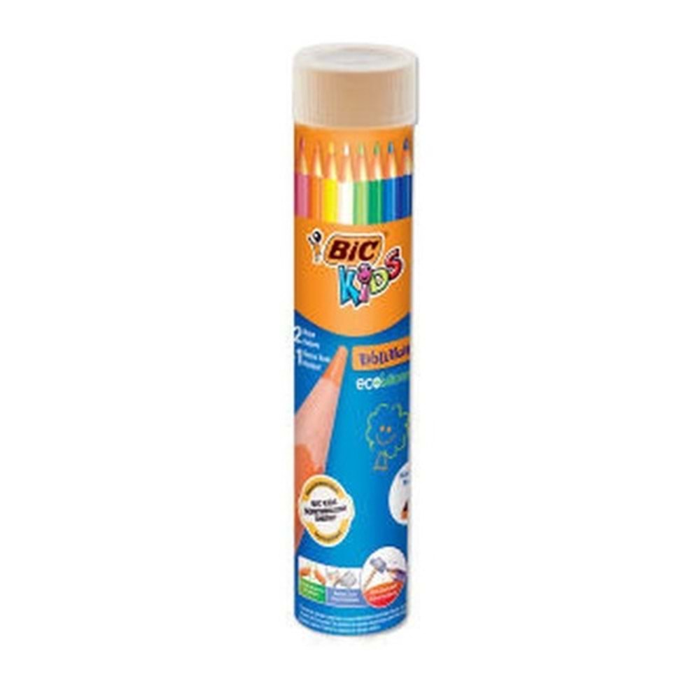 Bic Evolution Kuru Boya Metal Tüp 12 Renk