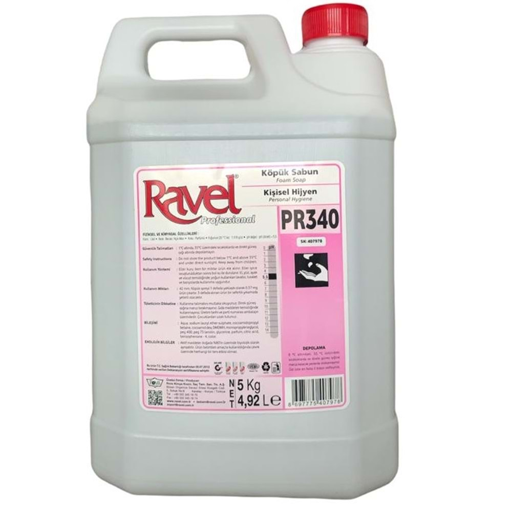 Ravel Köpük Sabun 5 kg. PR340