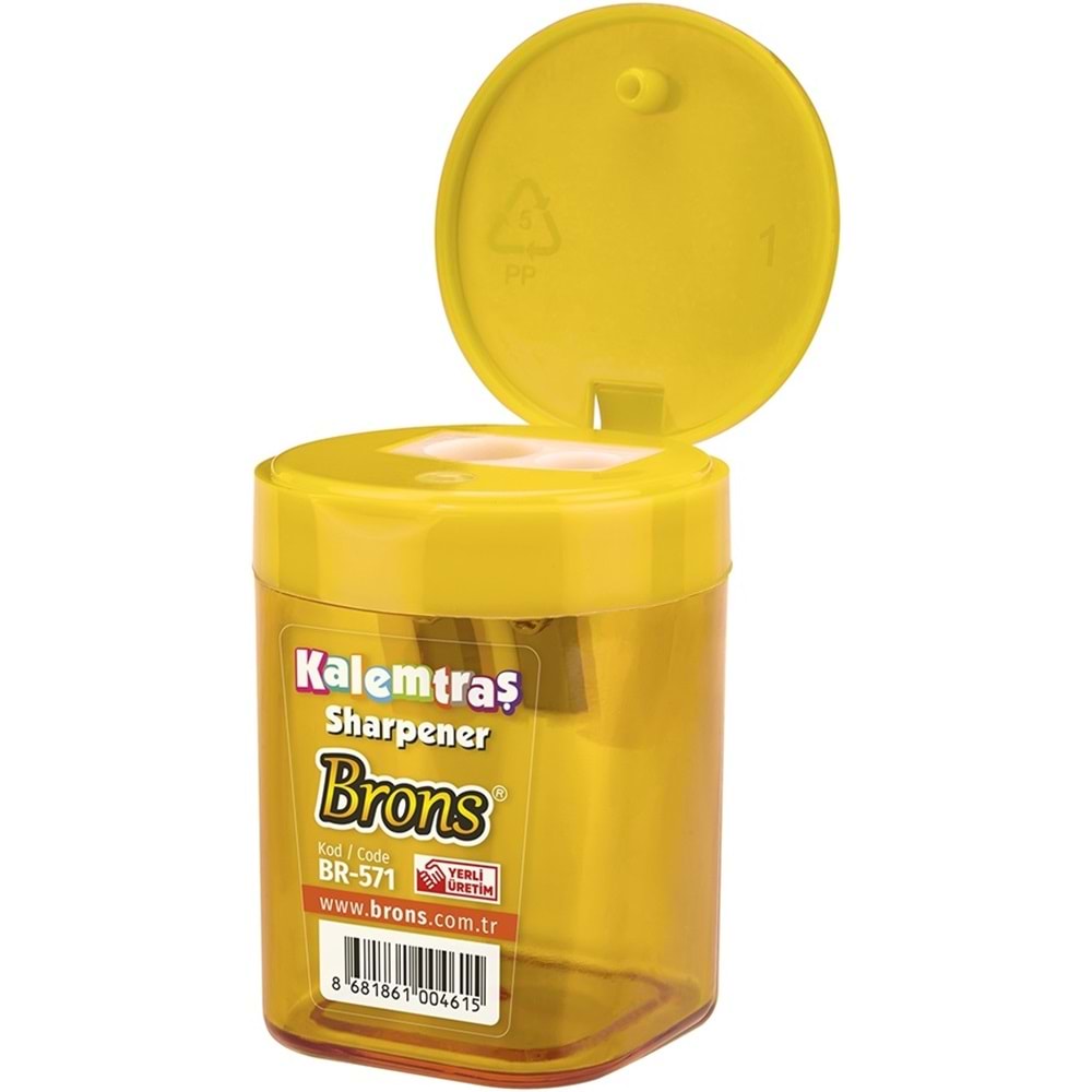 Brons Plastik Kutulu Çiftli Kalemtraş BR-571