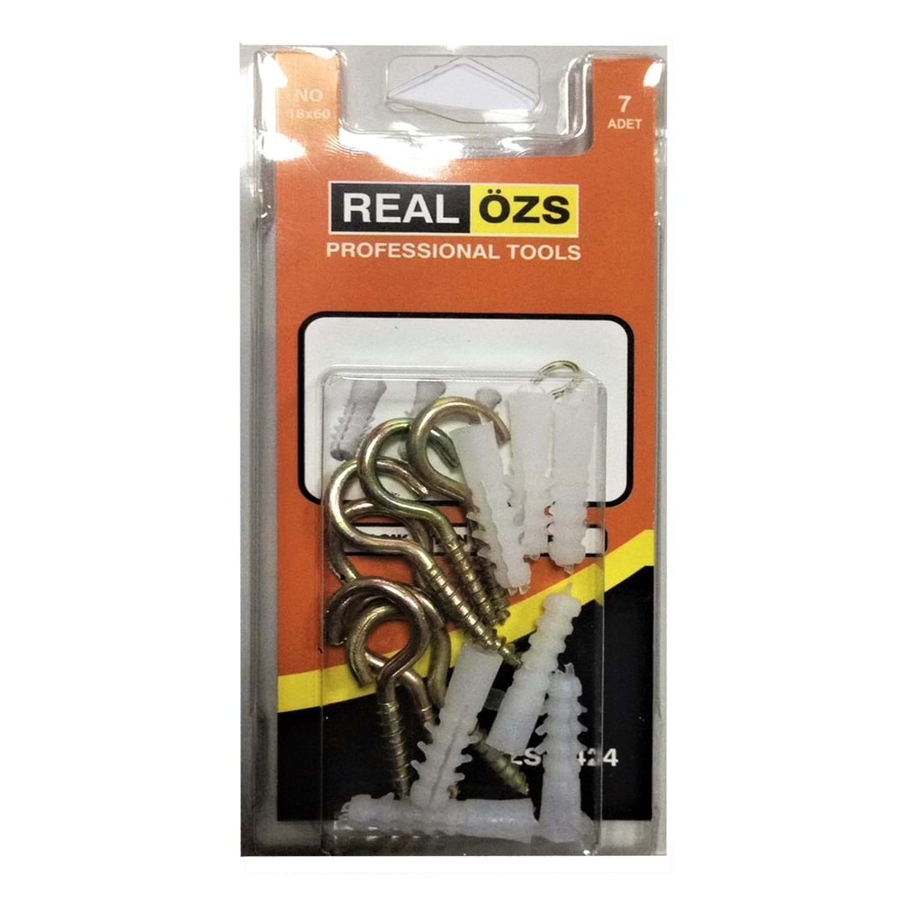 Real ÖZS-1424 7 li Kapalı Piton No 6 Dübel No: 18 x 60