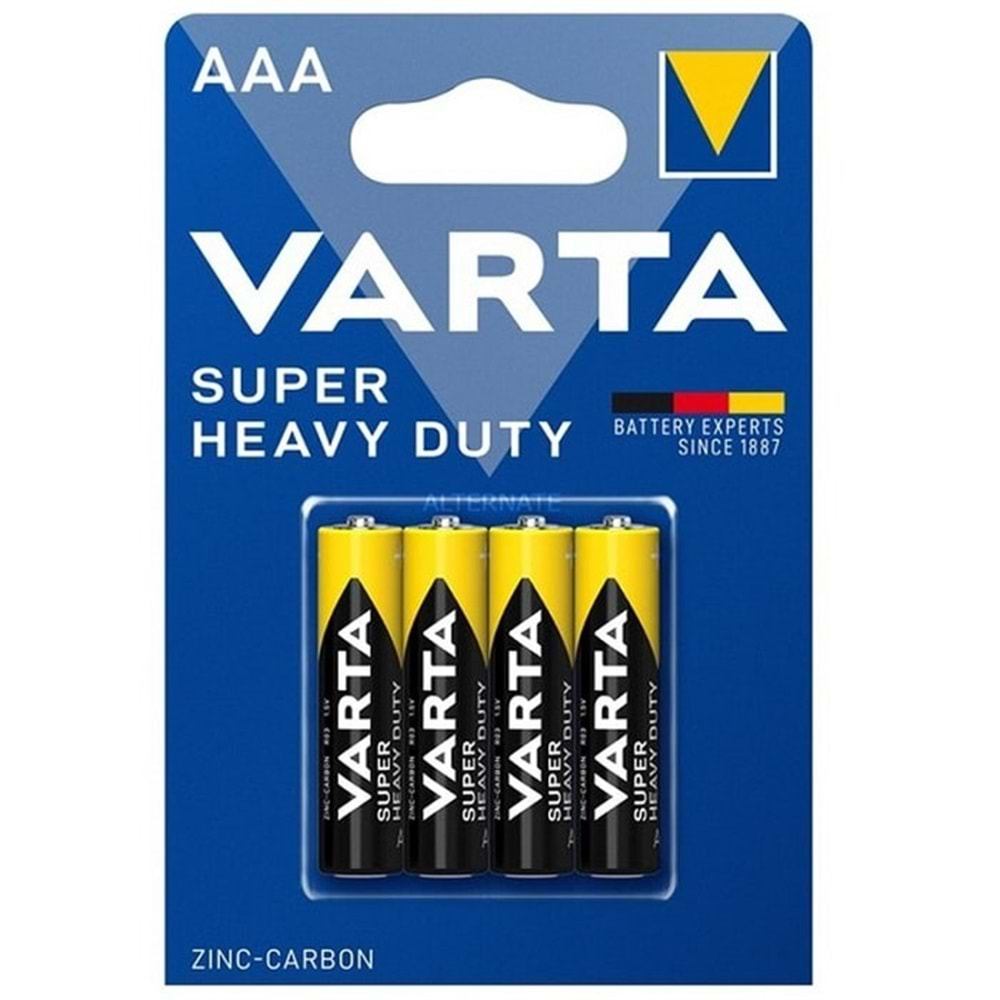 Varta Süperlife Zinc-Carbon AAA İnce Kalem Pil 4 lü Blister