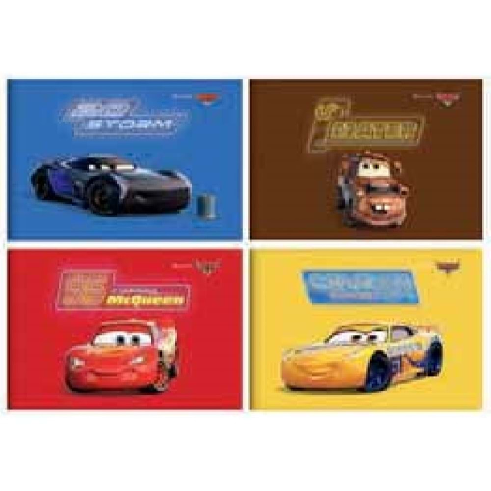 Cars Resim Defteri 17x24 cm Plastik Kapak Küçük 24 Yaprak