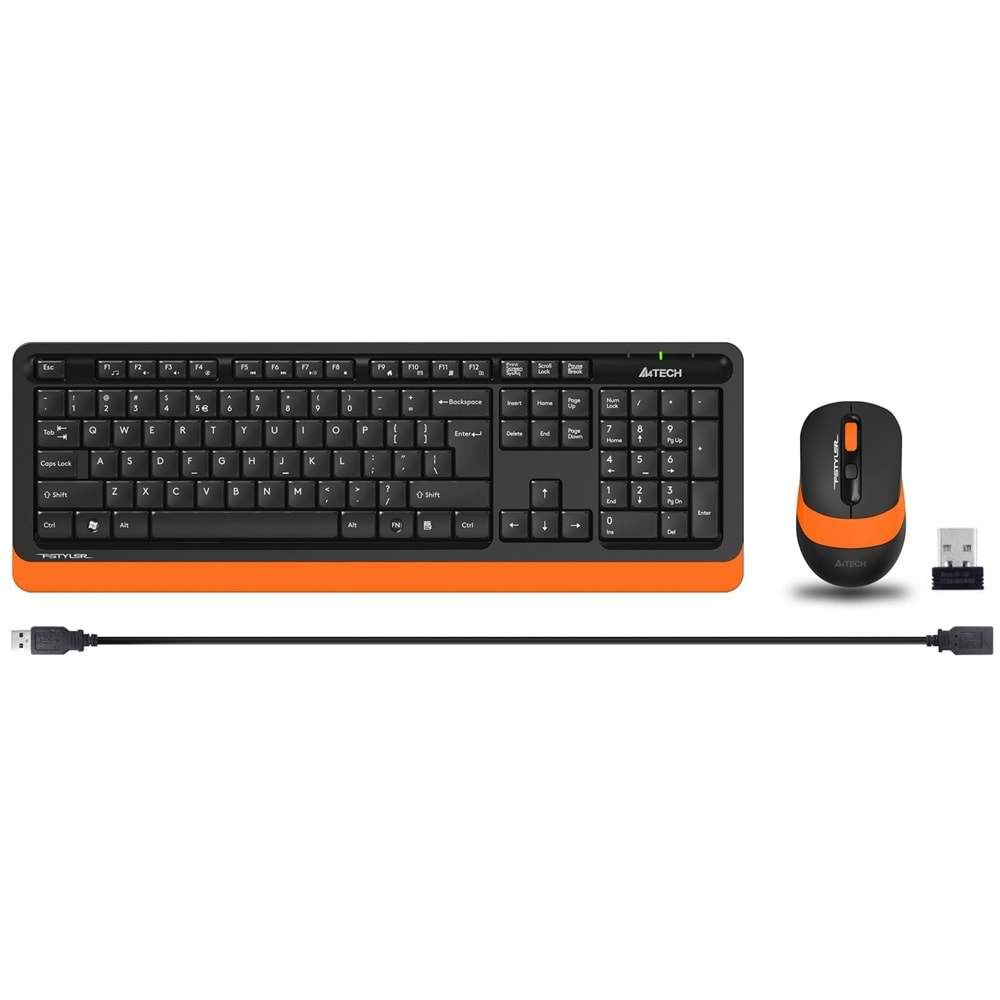 A4 Tech FG1010 Turuncu Q Multimedia Klavye+Optik Mouse Set