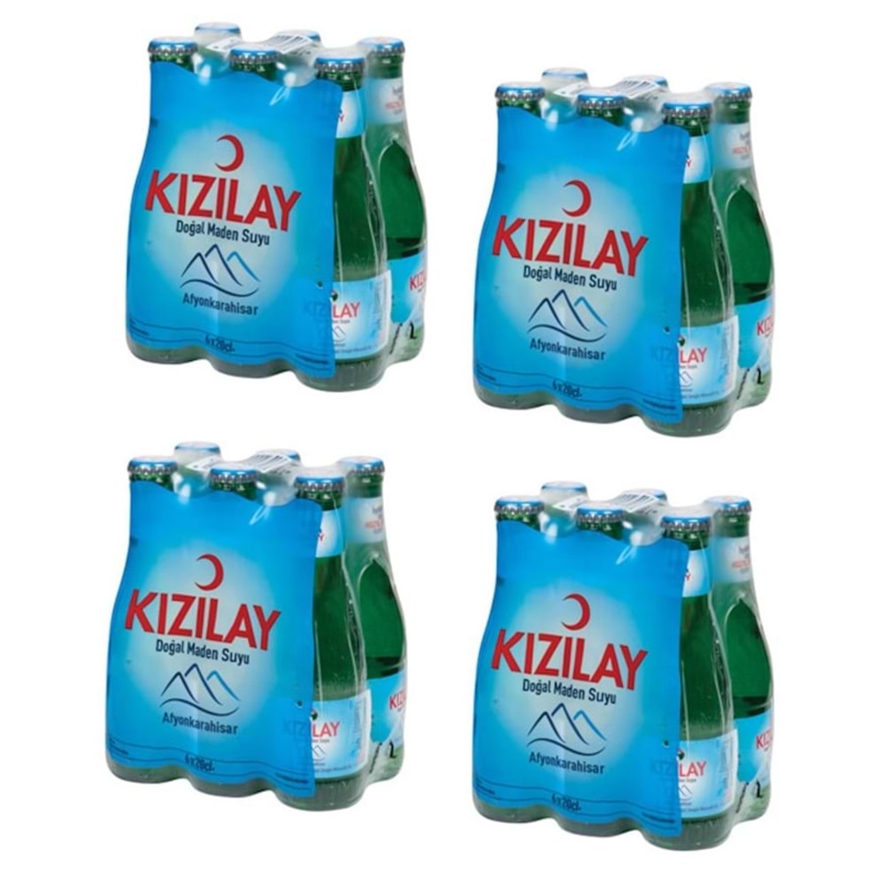 Kızılay Sade Soda Doğal Maden Suyu 200 ml. 24 lü