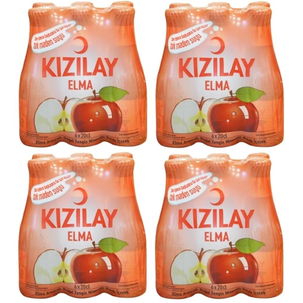 Kızılay Elma Aromalı Maden Suyu Soda 200 ml. 24 lü