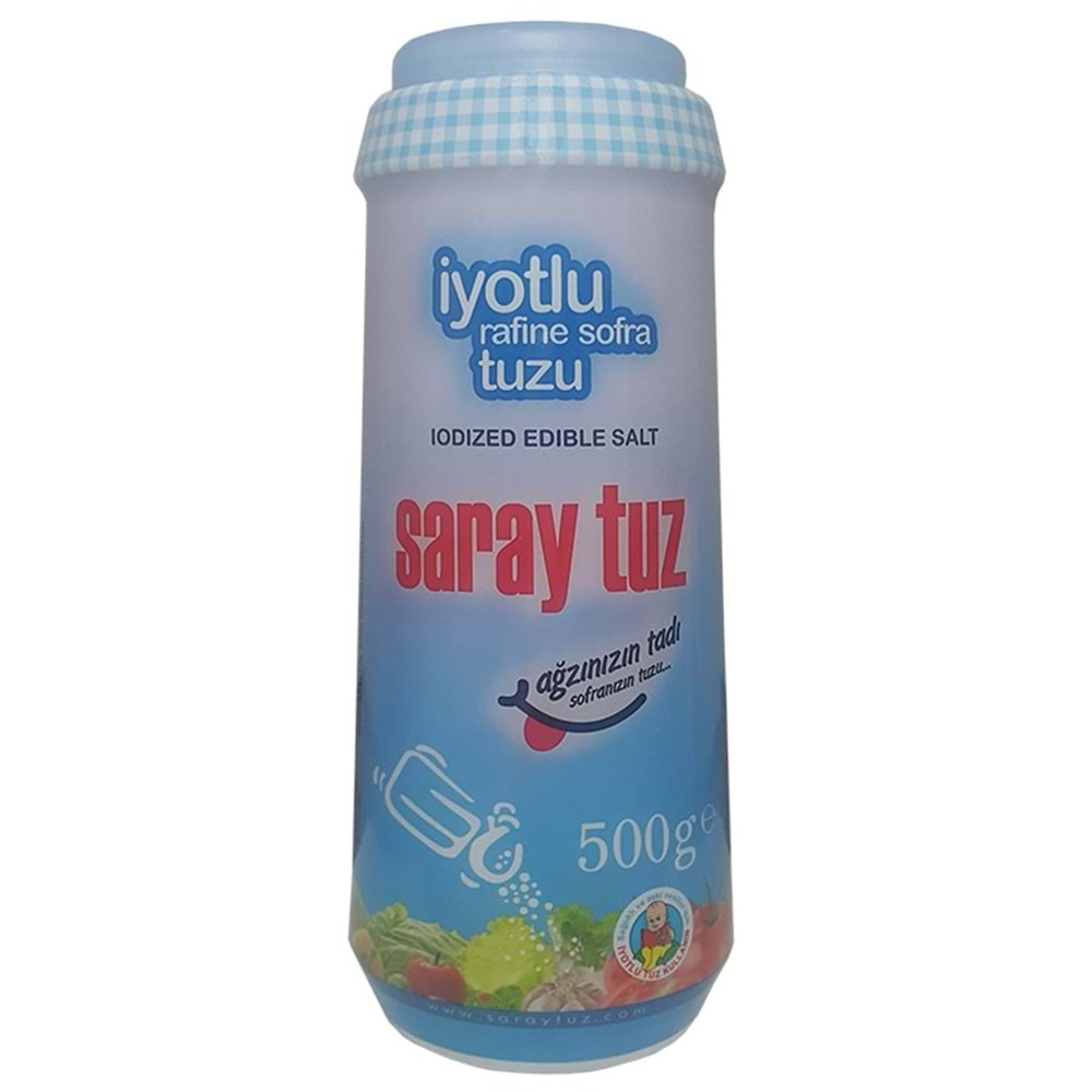 Saray Tuz İyotlu Sofra Tuzu 500 gr. Tuzluklu