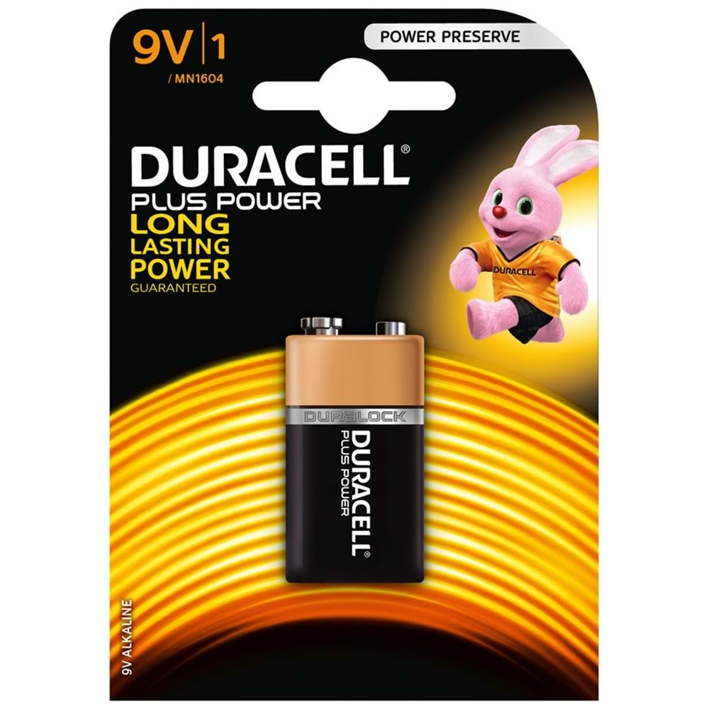 Duracell 9 Volt Pil 1 Adet