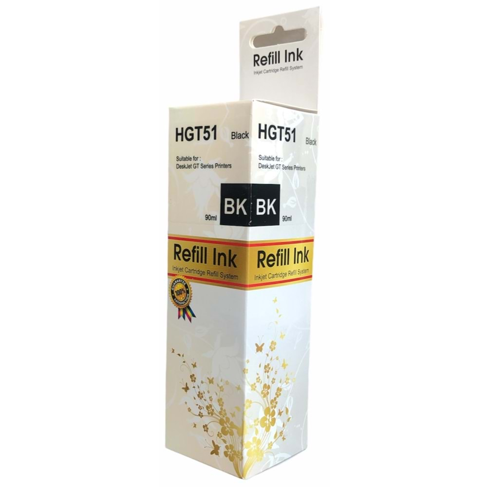 HP HGT51 90 ml. Inkjet Muadil Mürekkep Black Siyah