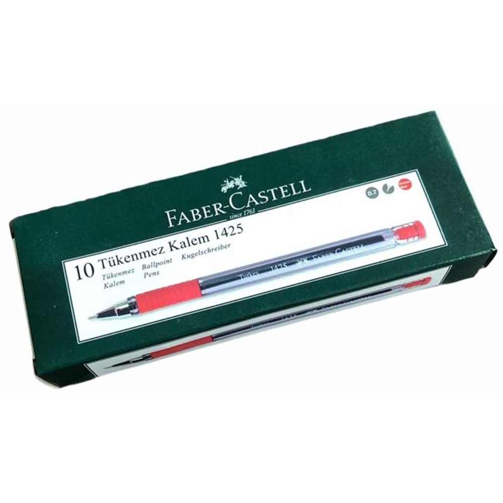 Faber Castell 1425 Tükenmez Kalem Kırmızı 10 Adet (1 Kutu)