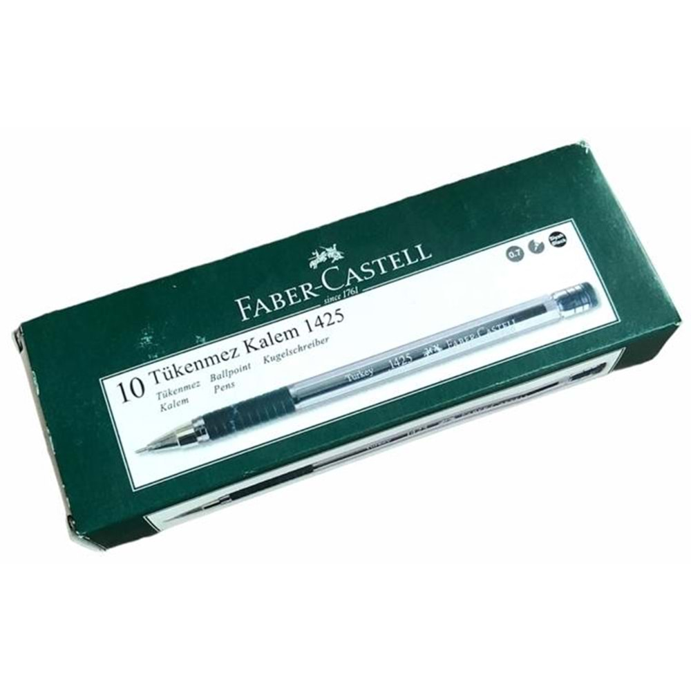 Faber Castell 1425 Tükenmez Kalem Siyah 10 Adet (1 Kutu)