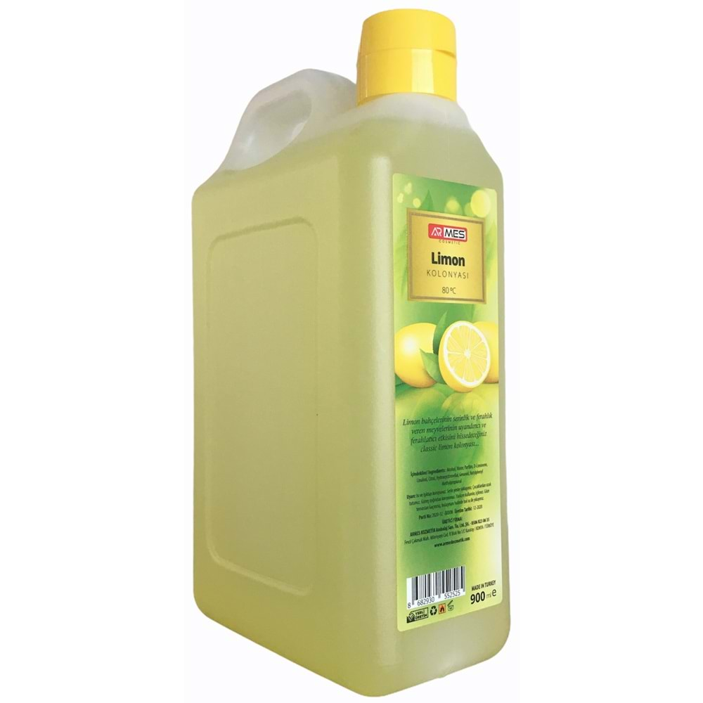 Armes Limon Kolonyası 80 Derece 900 ml.