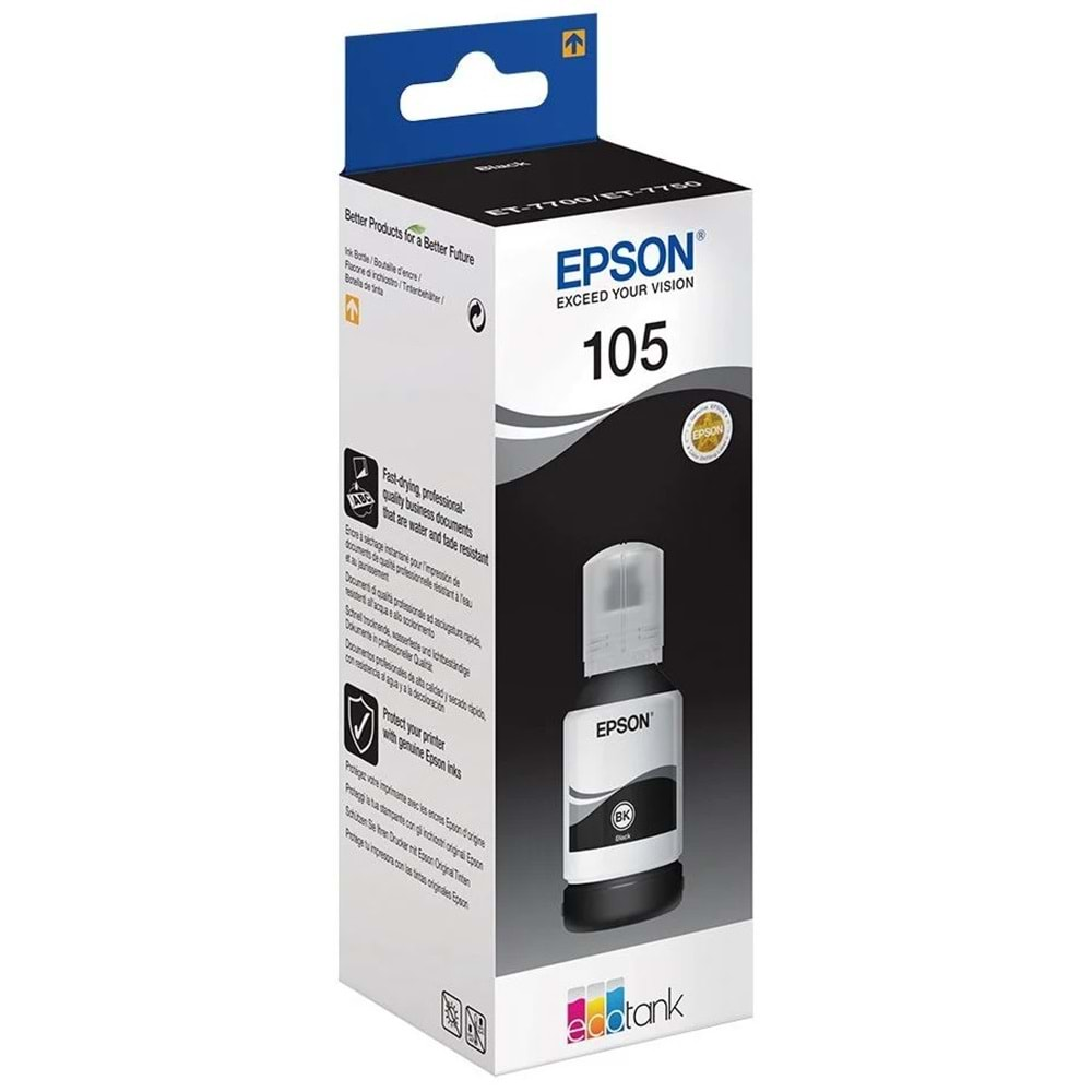 Epson 105 Orijinal Siyah Mürekkep 140 ml.