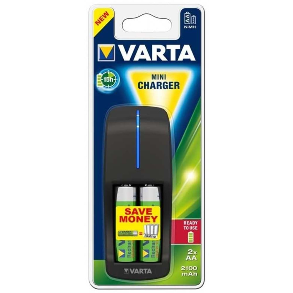 Varta Mini Charger Şarj Aleti Cihazı (2 Adet 2100mAH AAA Pil Dahil)