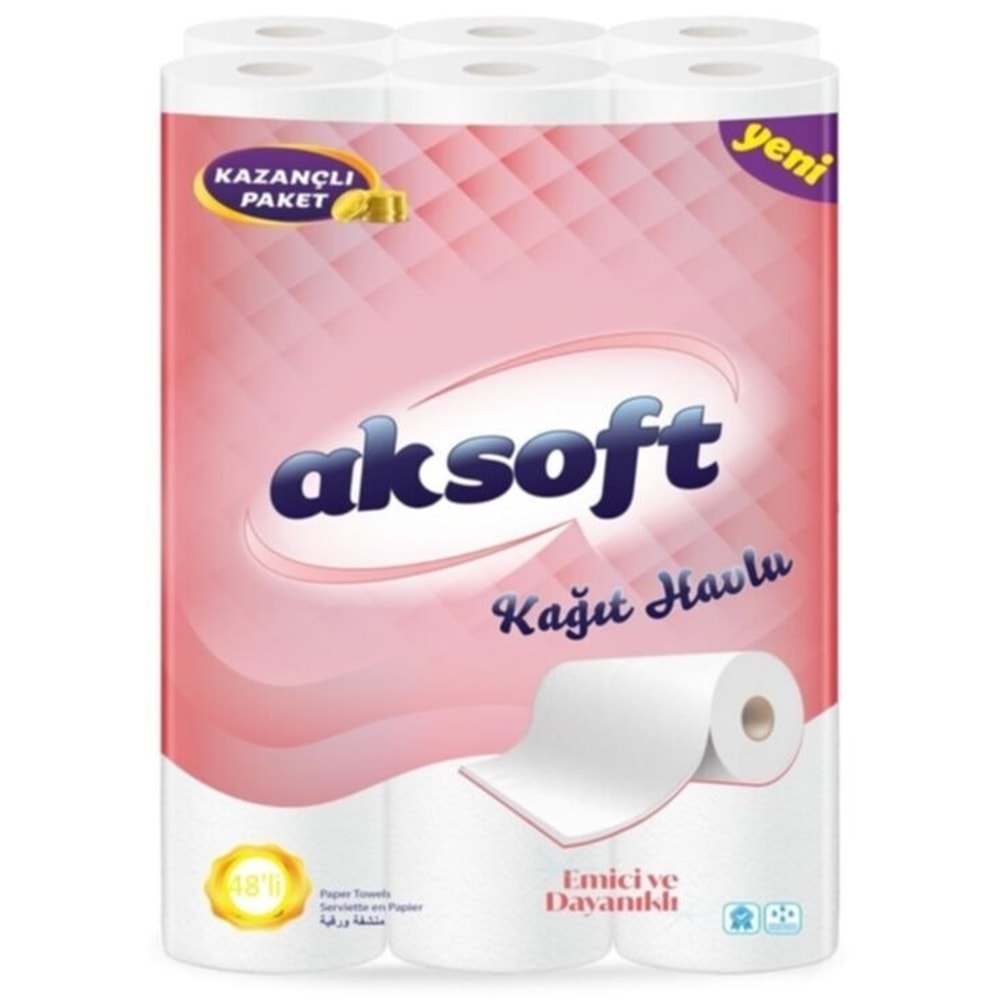 Aksoft Havlu Kağıt Beyaz 12 li