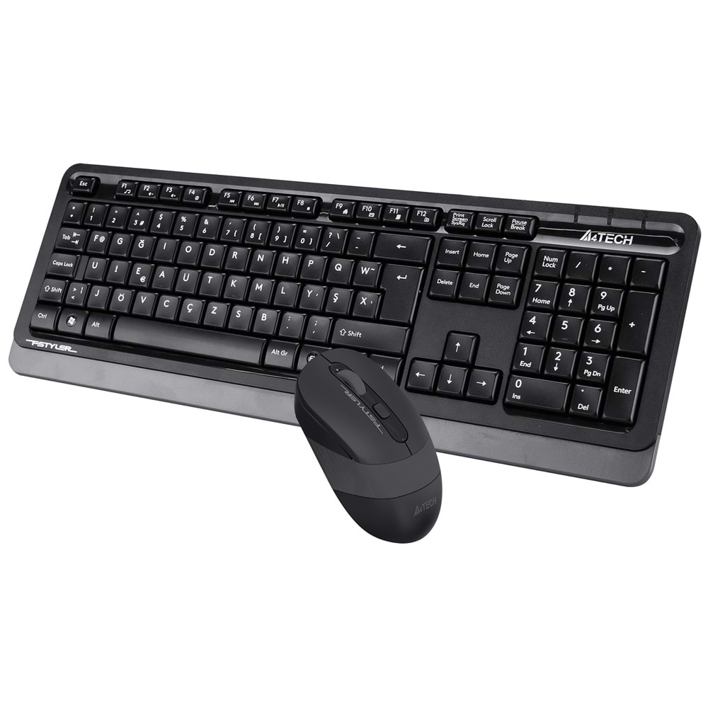 A4 Tech FG1010 Gri F Multimedia Klavye+Optik Mouse