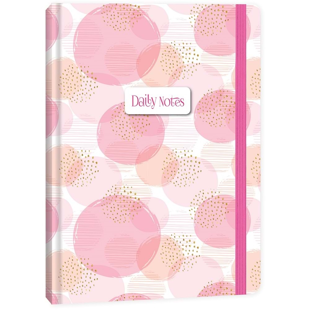 K.Color A5 Çizgili Sert Kapak 80 Yp Defter Notes Bubbles Pembe