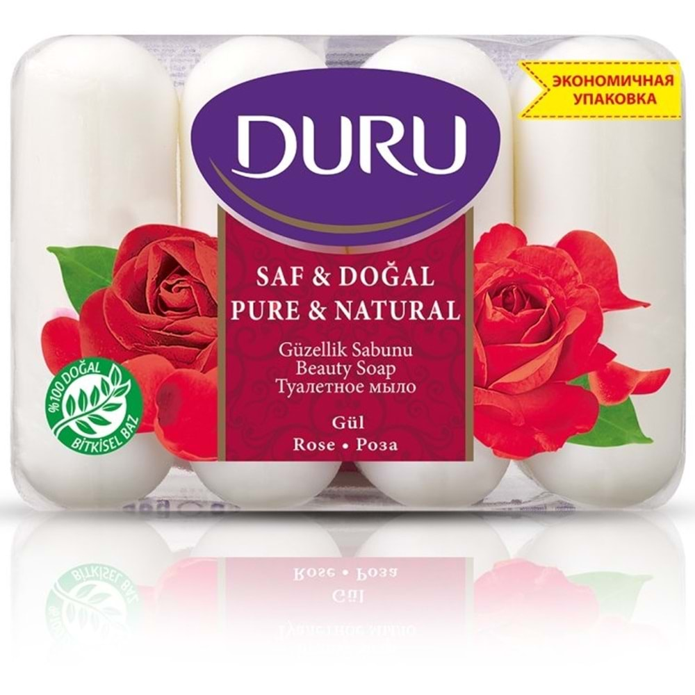 Duru Saf & Doğal Gül Güzellik Sabunu 4x70 280 gr