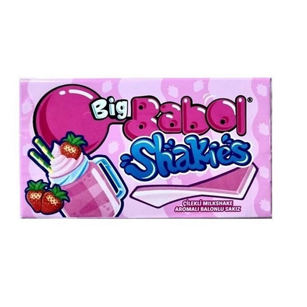 Big Babol Shakies Cüzdan Çilek Aromalı Balonlu Sakız