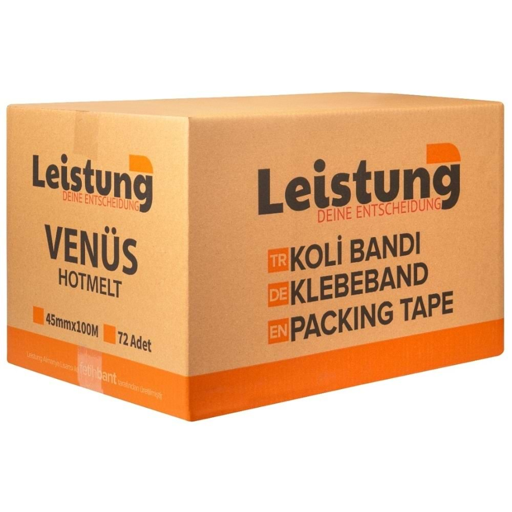 Leistung Şeffaf Koli Bandı 45 mm x 100 metre 72 Adet Hotmelt