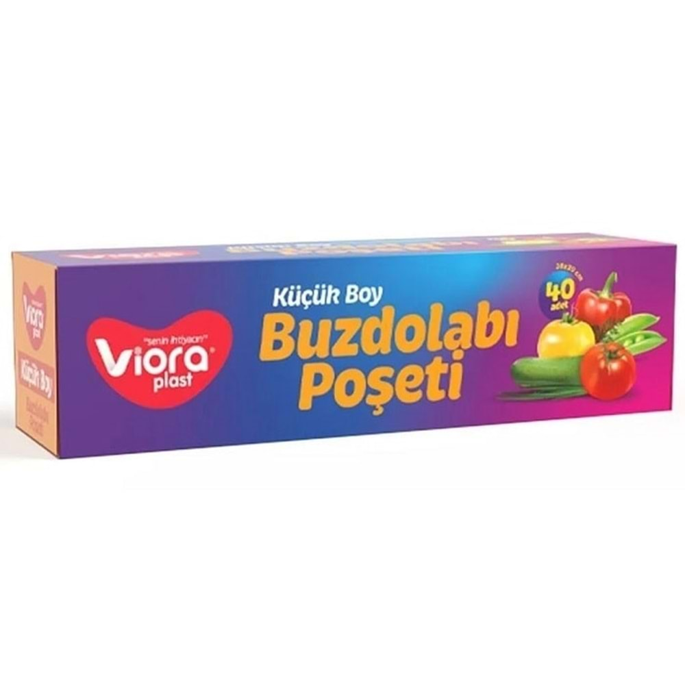 Vioraplast Buzdolabı Poşet Küçük Boy 20x30 cm 40 Adet