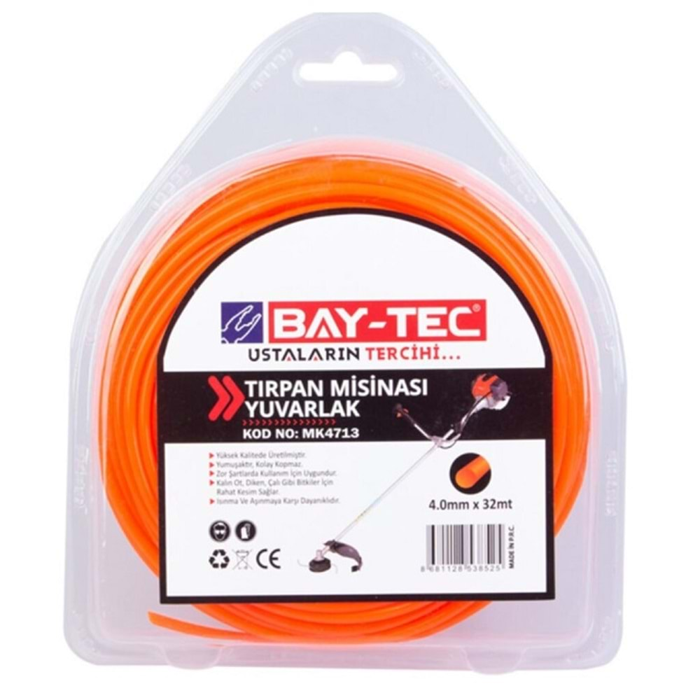 Bay-tec Tırpan Misinası Yuvarlak 4.0 mm x 32 mt. MK 4713