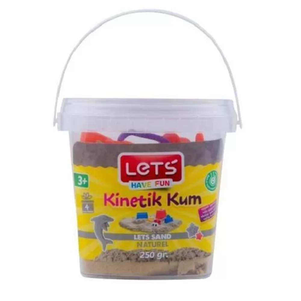 Lets Kinetik Kum Naturel 250 gr. Plastik Kutu