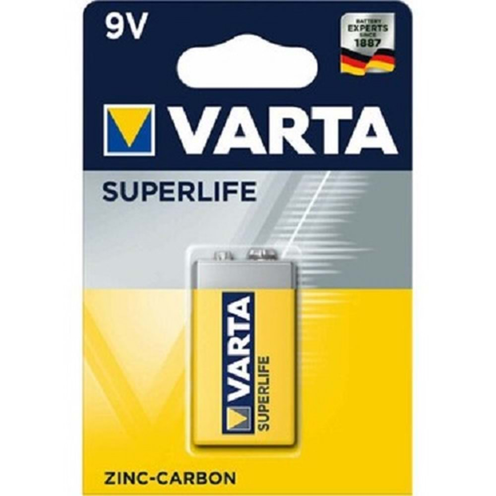 Varta Süperlife Zinc-Carbon 9V Pil