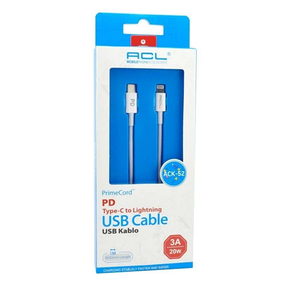 Acl Kablo Usb Şarj Veri Type-C ACK-52