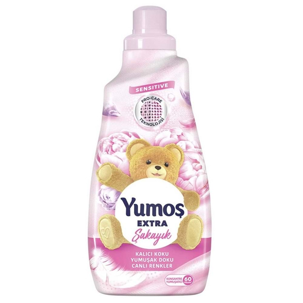 Yumoş Extra Şakayık Konsantre Yumuşatıcı 60 Yıkama 1440 ml.