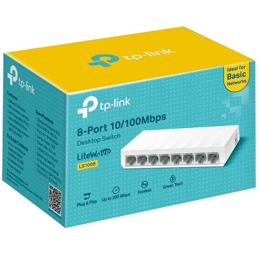 Tp-Link LS1008 8 Port 10/100 Switch Çoğaltıcı