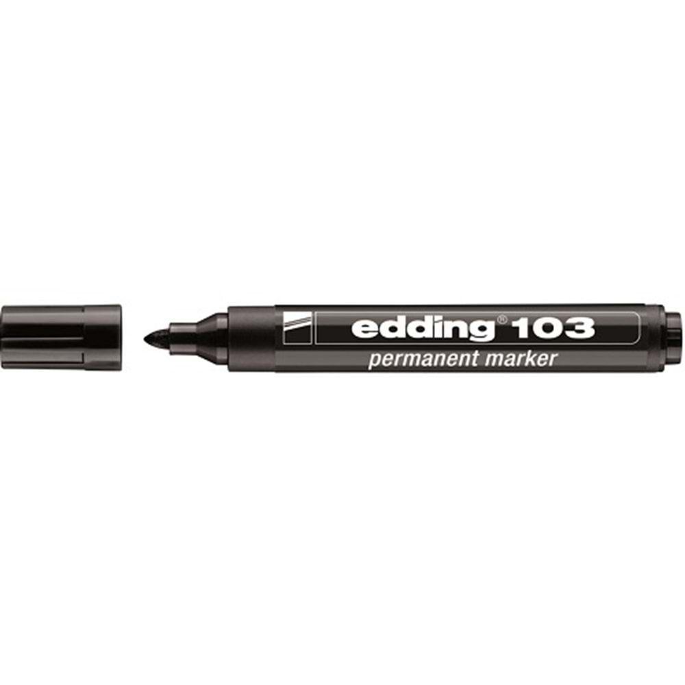 Edding 103 Permanent Marker Kalem Siyah 10 lu