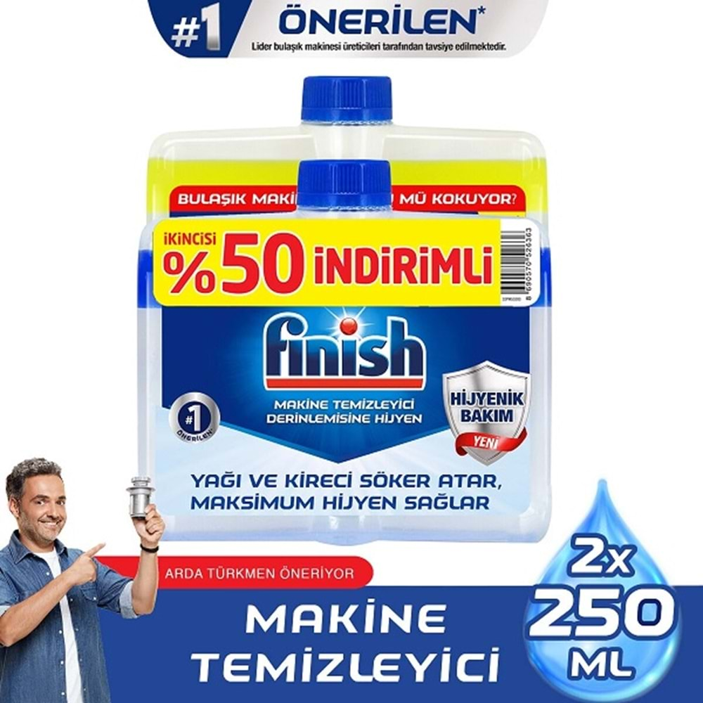 Finish Bulaşık Makine Temizleyicisi 2x250 ml.