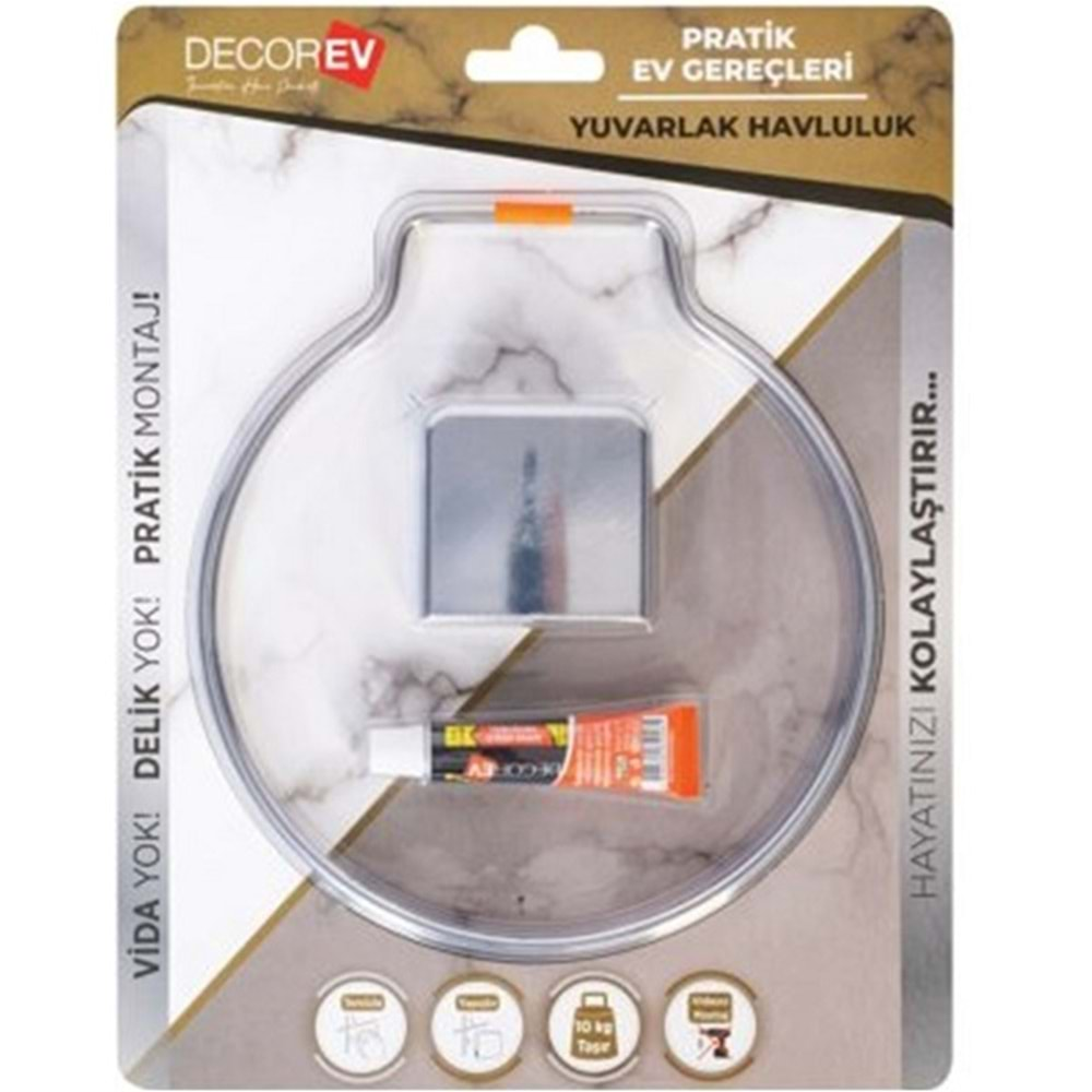 Decorev Yuvarlak Havluluk Metal Krom DC-4779