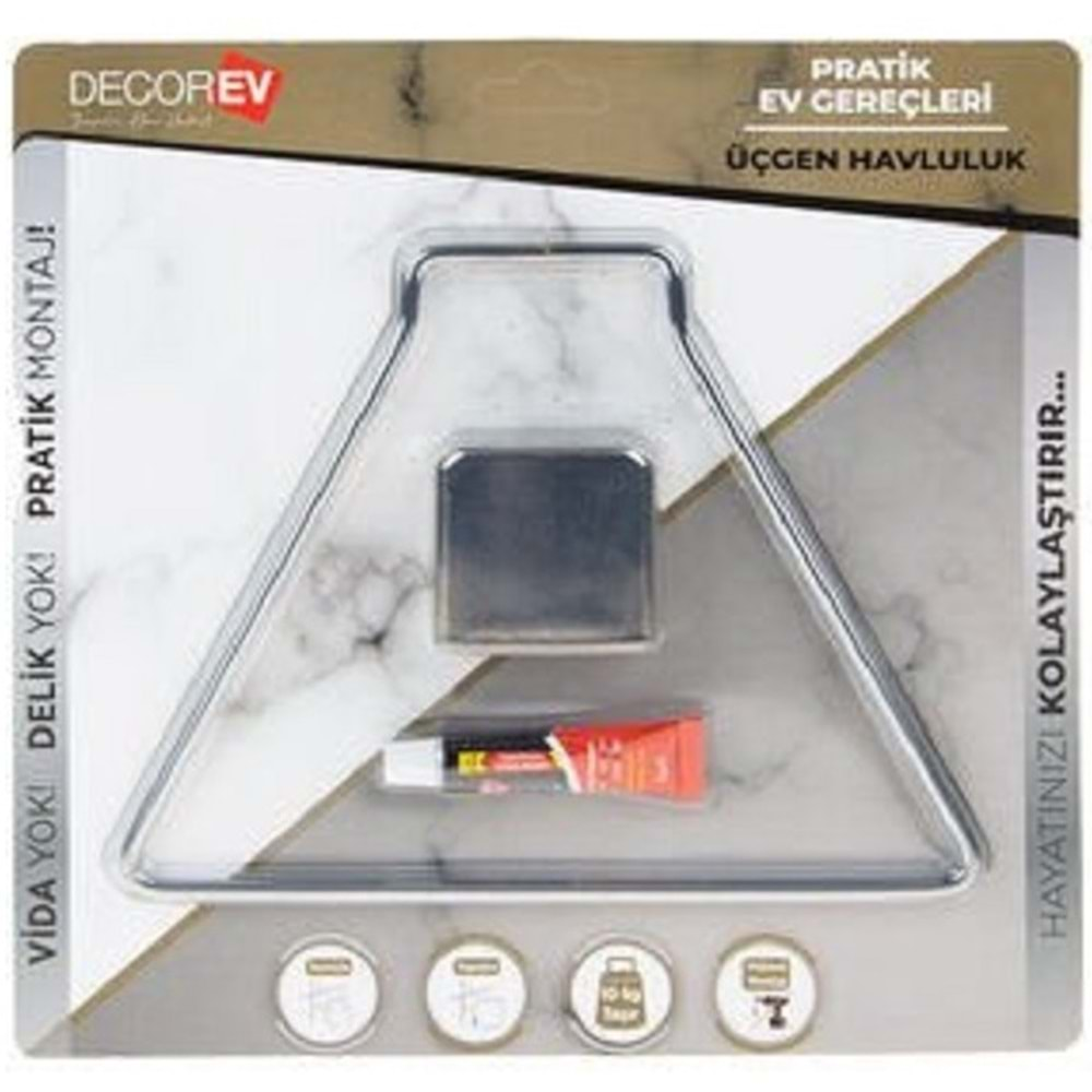 Decorev Üçgen Havluluk Metal Krom DC-4778