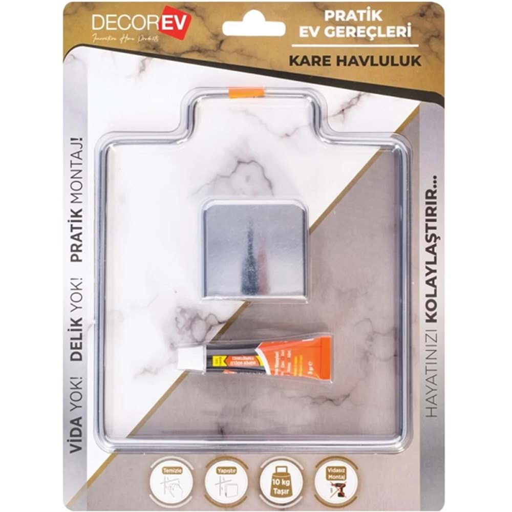 Decorev Kare Havluluk Metal Krom DC-4780