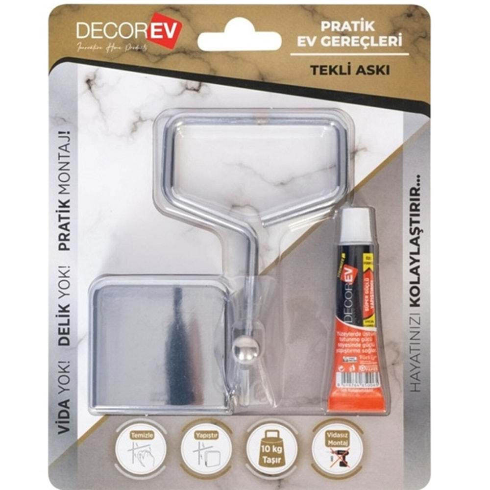 Decorev Tekli Askı Metal Krom DC-4771