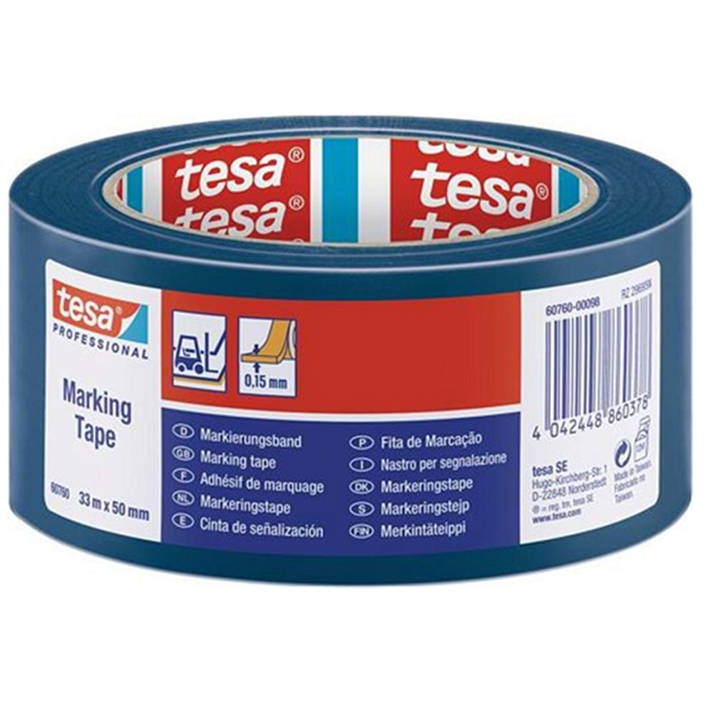 Tesa Markıng Tape Zemin İşaretleme Bandı 50 mm x 33 metre Lacivert 60760-00098-15